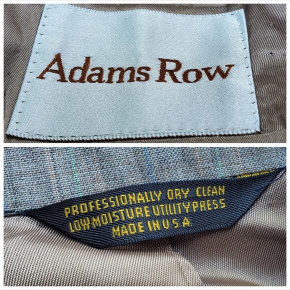 Vintage Adams Row Blazer Jacket Sport Coat Tan Career Office 46x31 - Picture 13 of 13